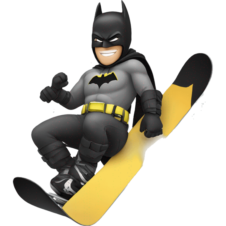 Batman on a snowboard emoji