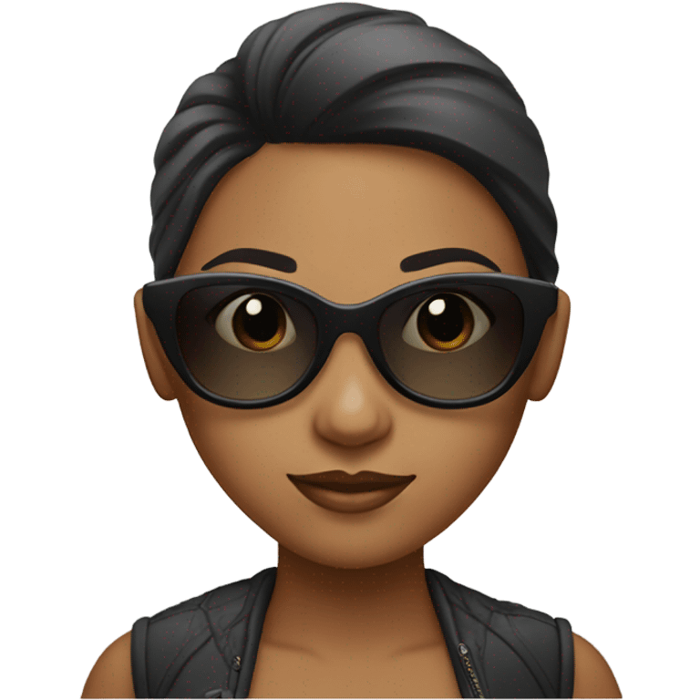 girl in sunglasses portrait emoji