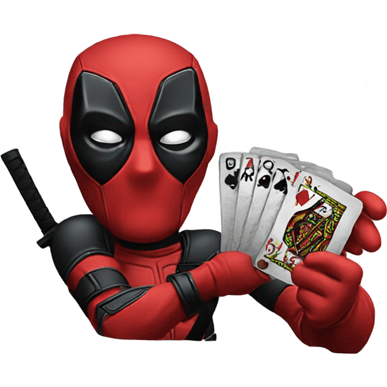 Deadpool play poker emoji