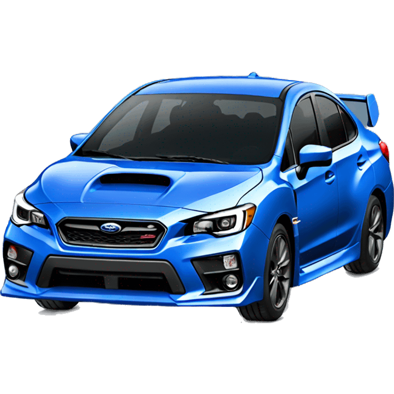 Blue subaru wrx going home fast emoji