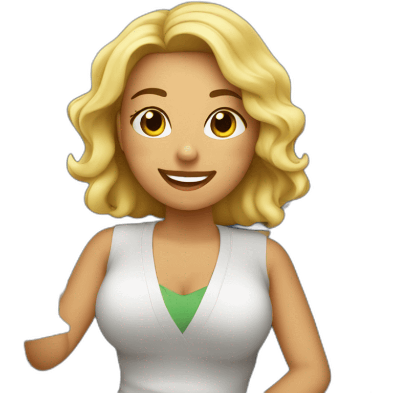 Mujer bonita viajando en un avion emoji