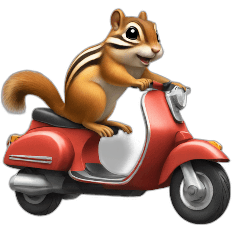 chipmunk riding a scooter emoji