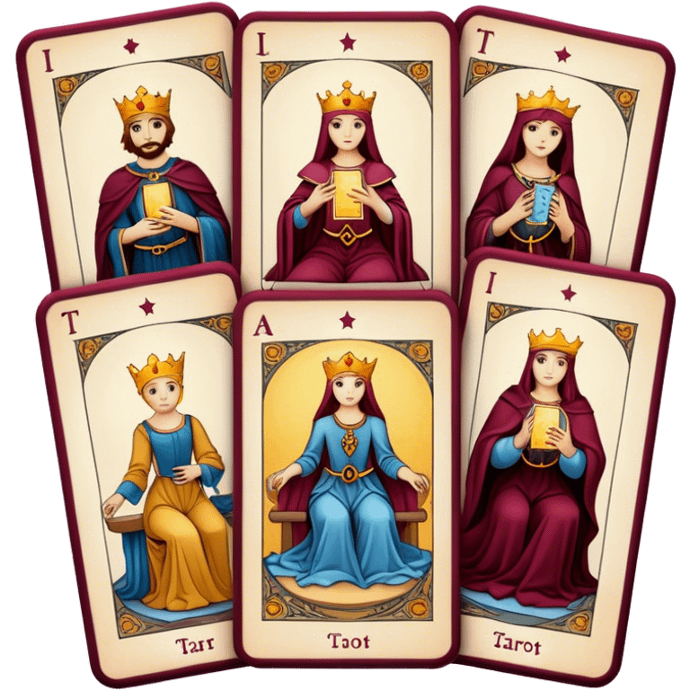 tarot cards burgundy emoji