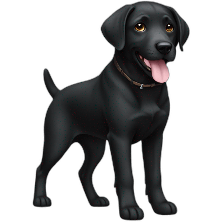 Dog Labrador black emoji