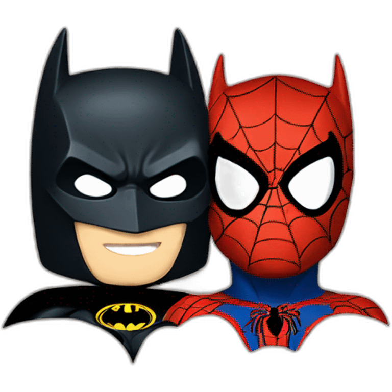 Batman and Spiderman  emoji