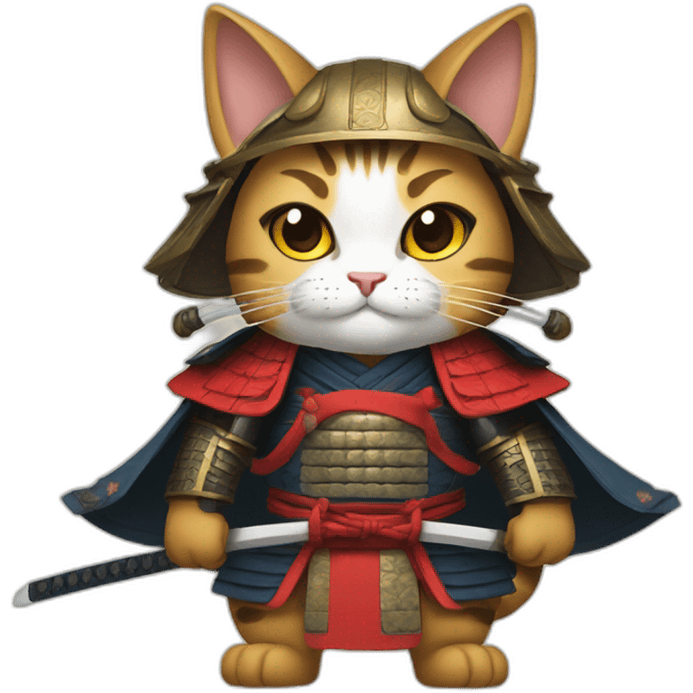 Cat samurai emoji