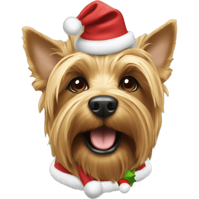 York terrier Christmas tree emoji