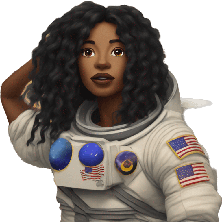 SZA on Saturn emoji