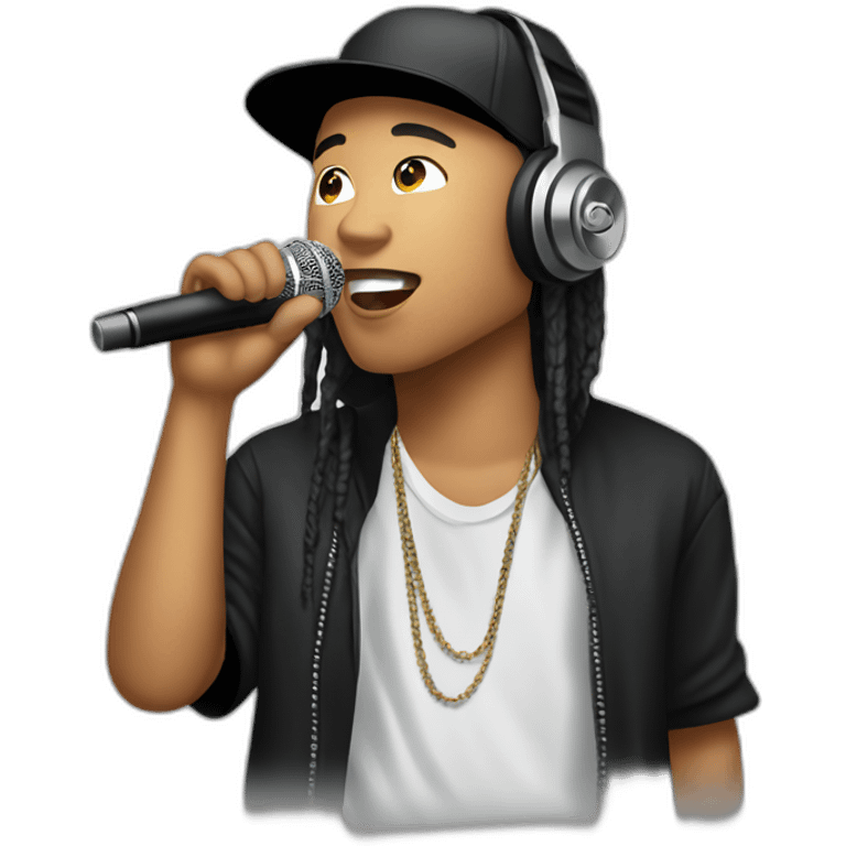 filipino-rapper-with-microphone emoji