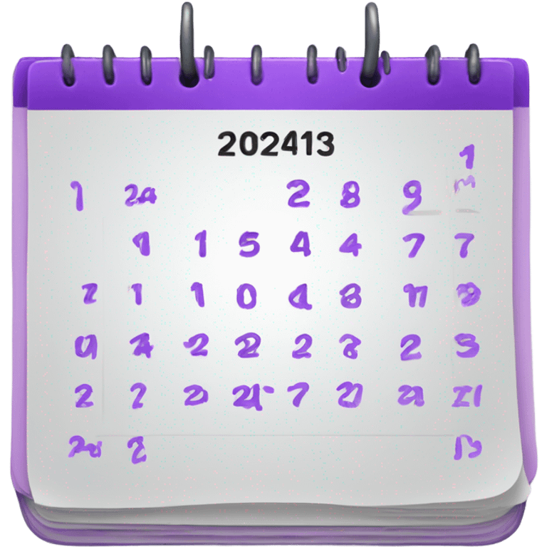 Purple calendar emoji