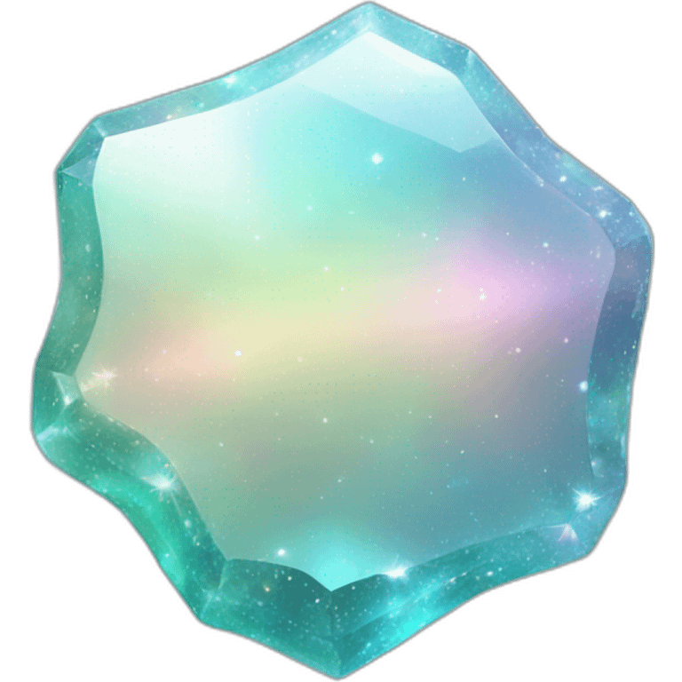 Sparkly glossy Pastel whitish iridescent glass nebula glass crystal emoji