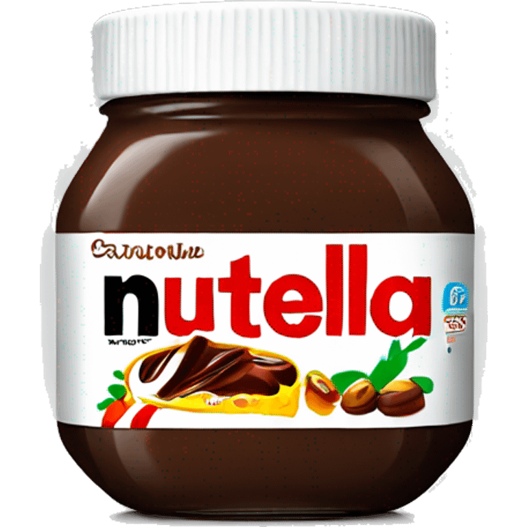 a nutella jar with a hand passing it to you emoji