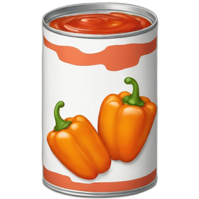 Orange Can of red peppers with sauce emoji