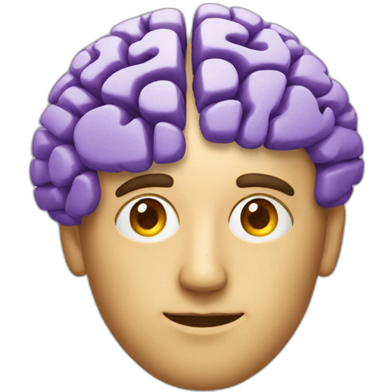 man with digital brain emoji