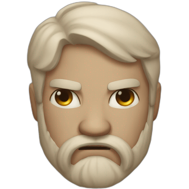 bearded man is angry emoji