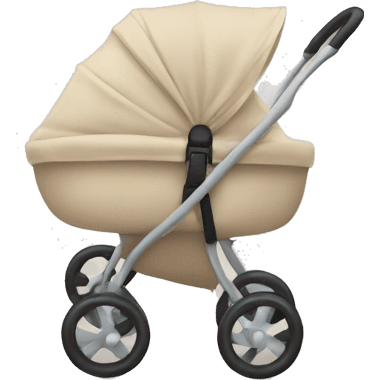 The stroller is beige emoji