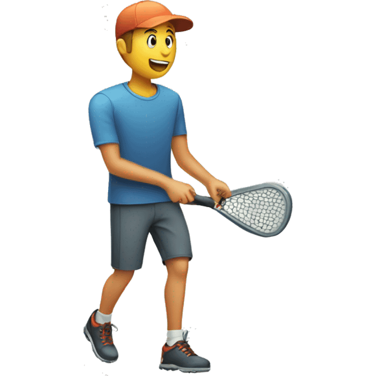 A man playing disc golf emoji