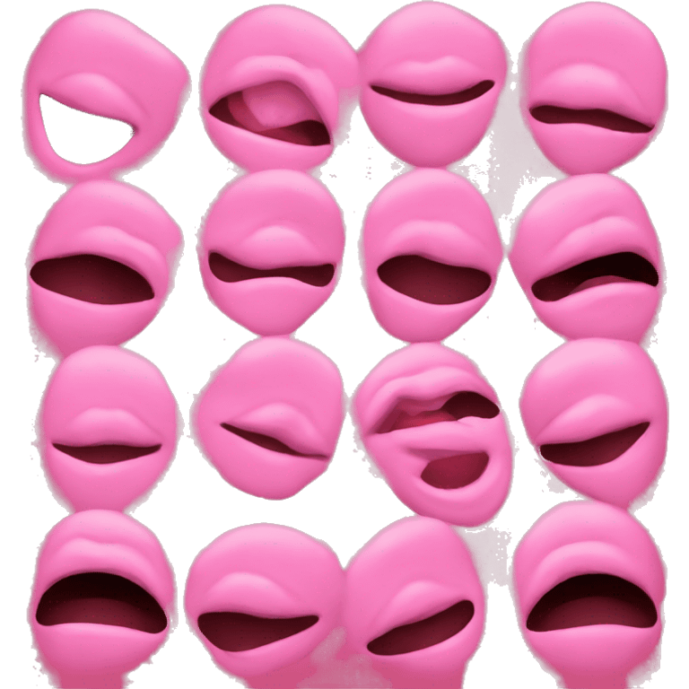 Kisses but pink emoji