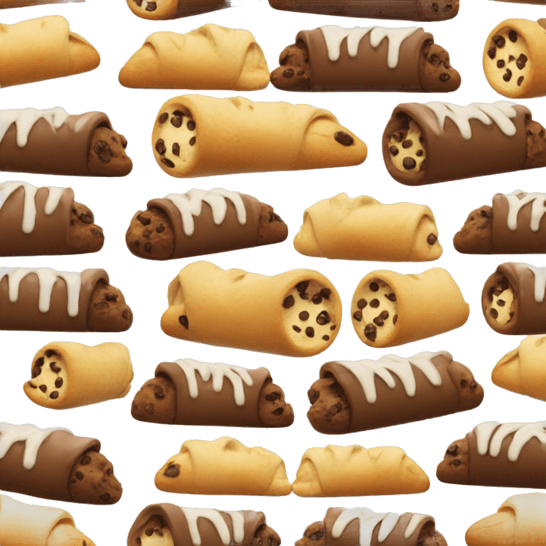 chocolate chip cannoli emoji