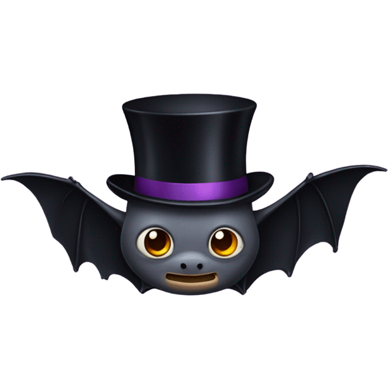 Bat with top hat emoji