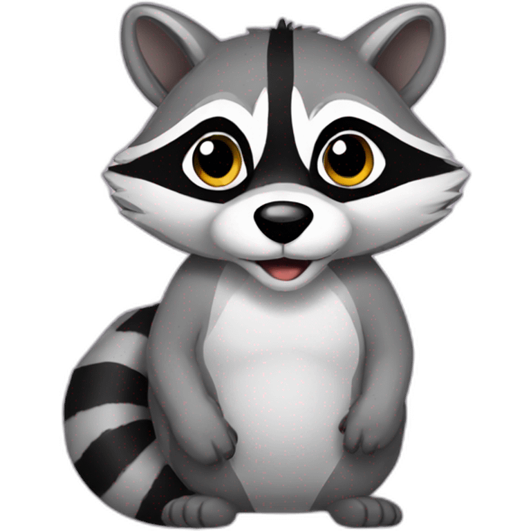 trans raccoon emoji