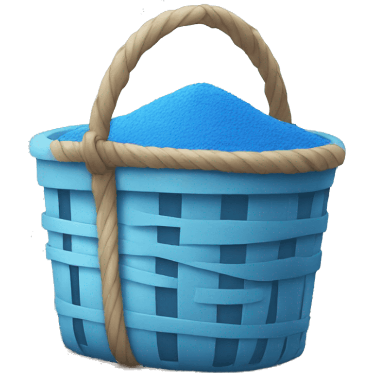 blue powder in basket emoji