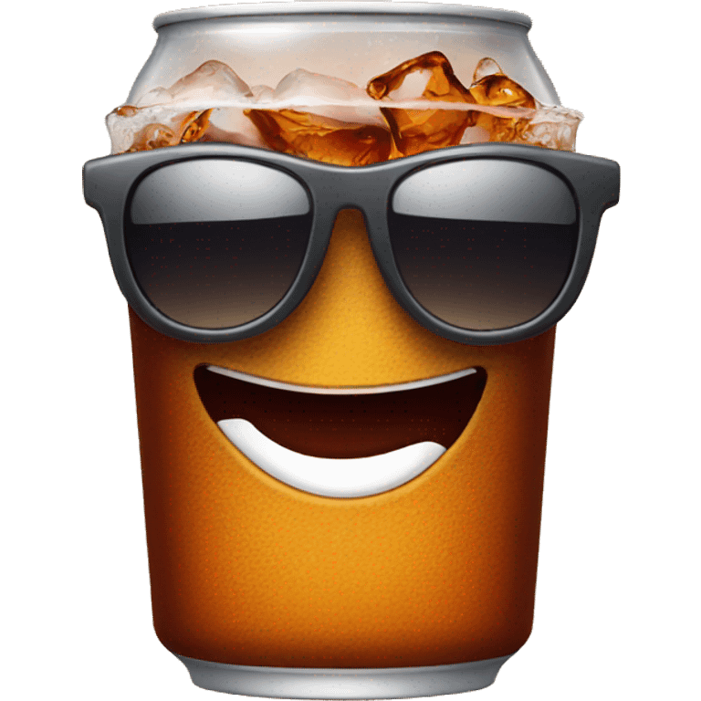 Coke soda with sunglasses emoji