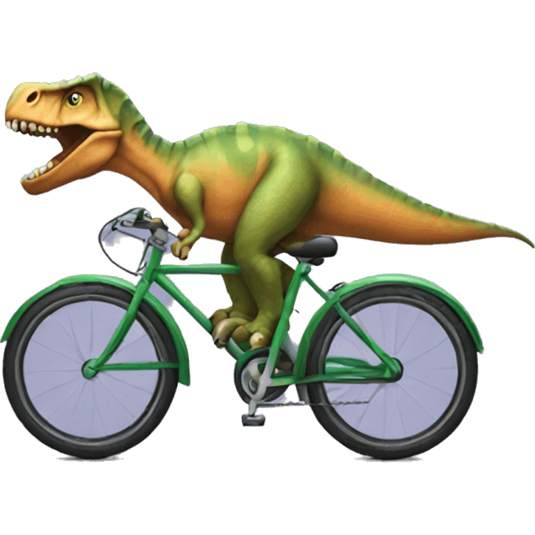 Dinosaur on a bike  emoji