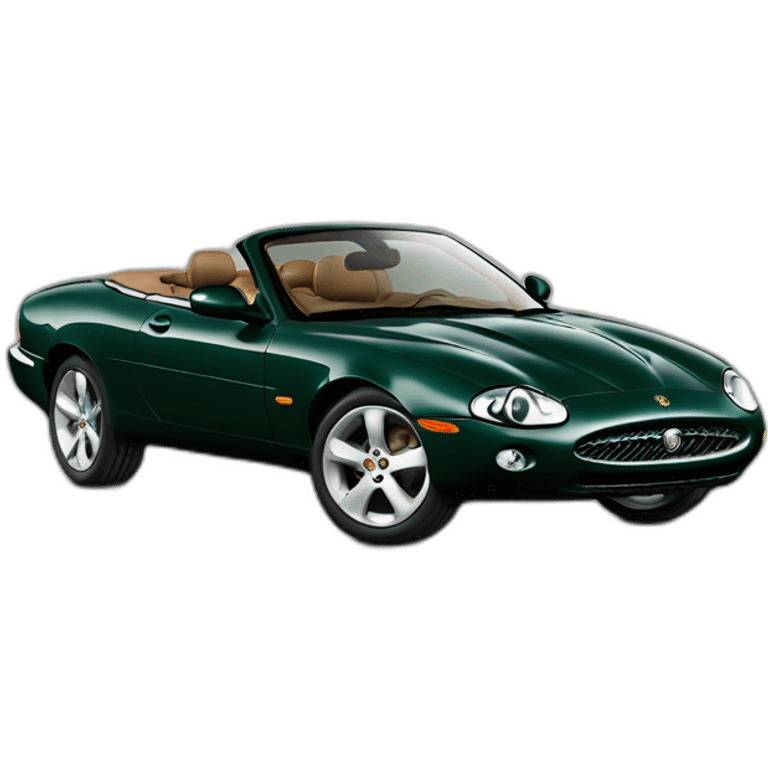  Dark green 1997 Jaguar XK8 convertible, brown top emoji