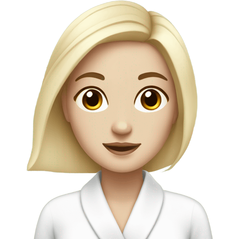 White girl at spa emoji