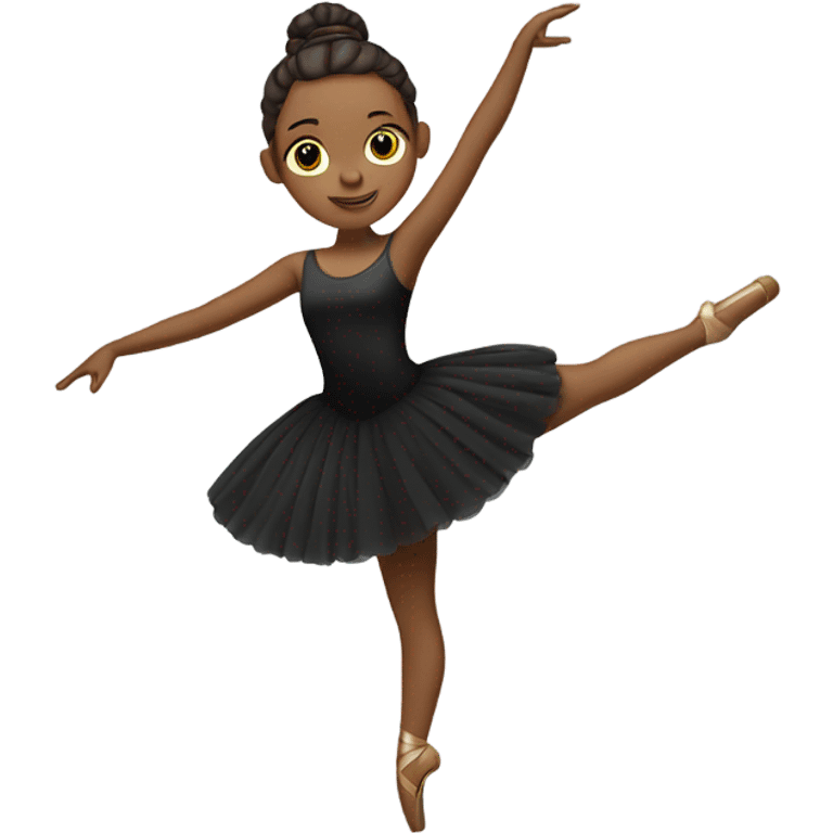 Ballerina in a black dress emoji