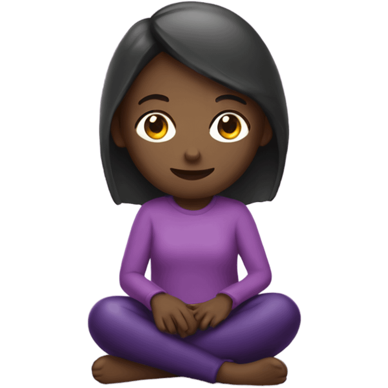 Girl sitting on eggplant  emoji