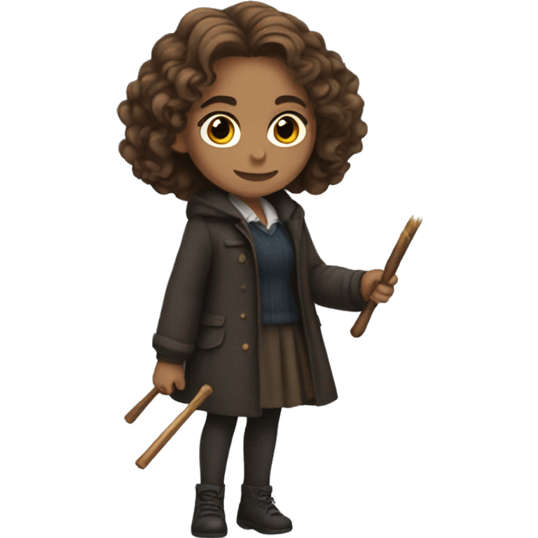 Hermione holding her wand emoji