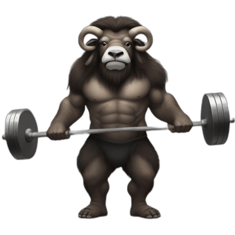 musk ox deadlifting emoji