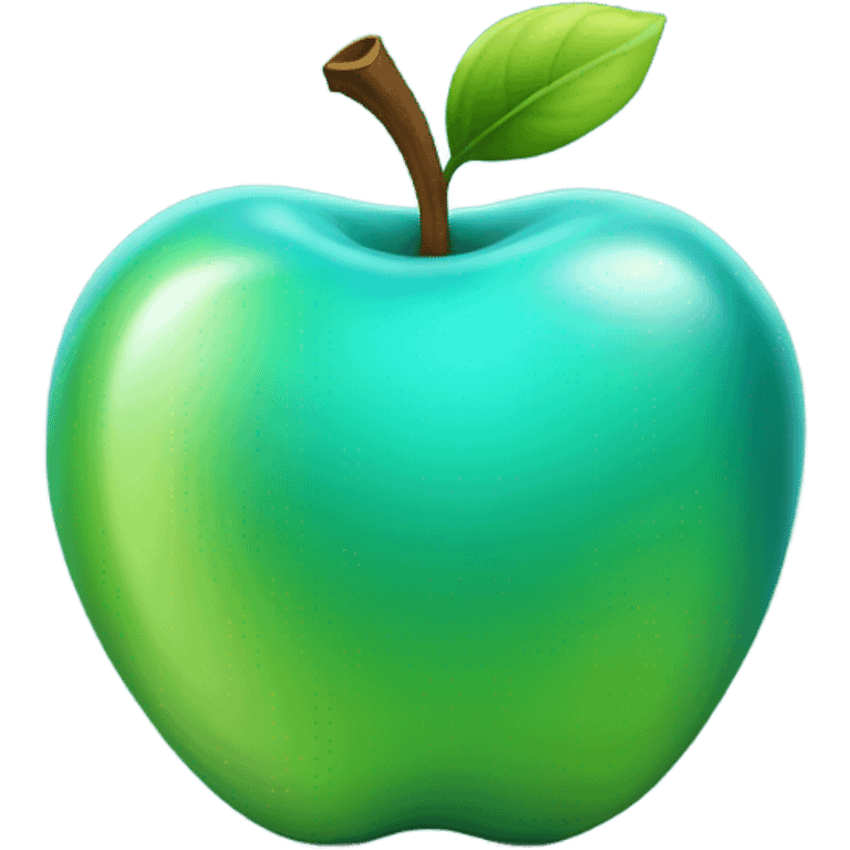 teal apple emoji