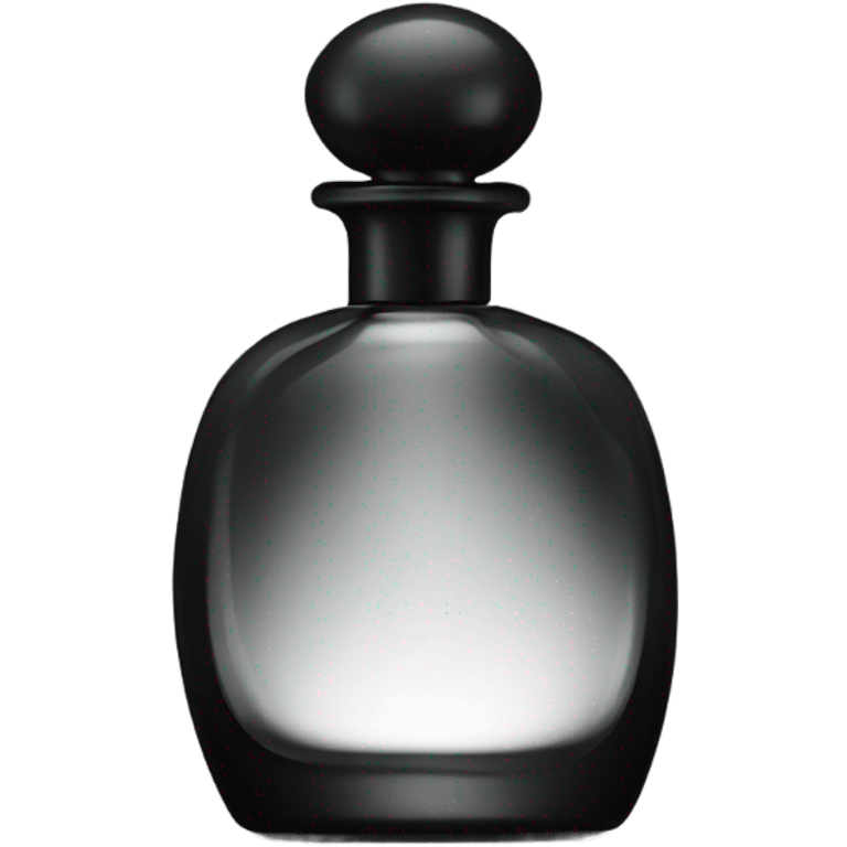 Dark round perfume bottle for man emoji