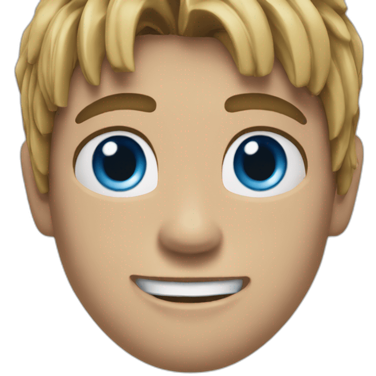 Bodhi from point break with a tooth gap and blue eyes emoji