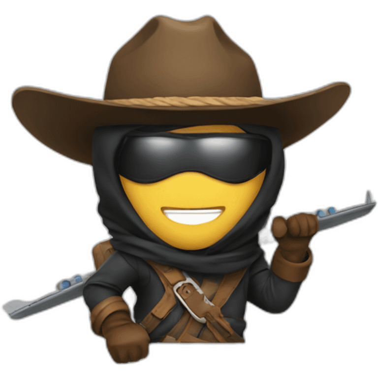 cowboy ninja on a plane emoji