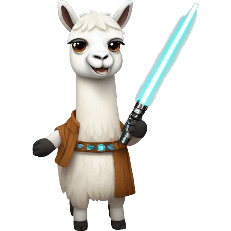 Llama with a lightsaber emoji