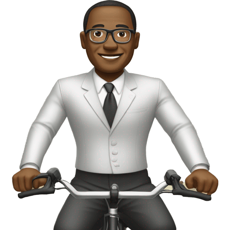 président du benin sur vélo emoji