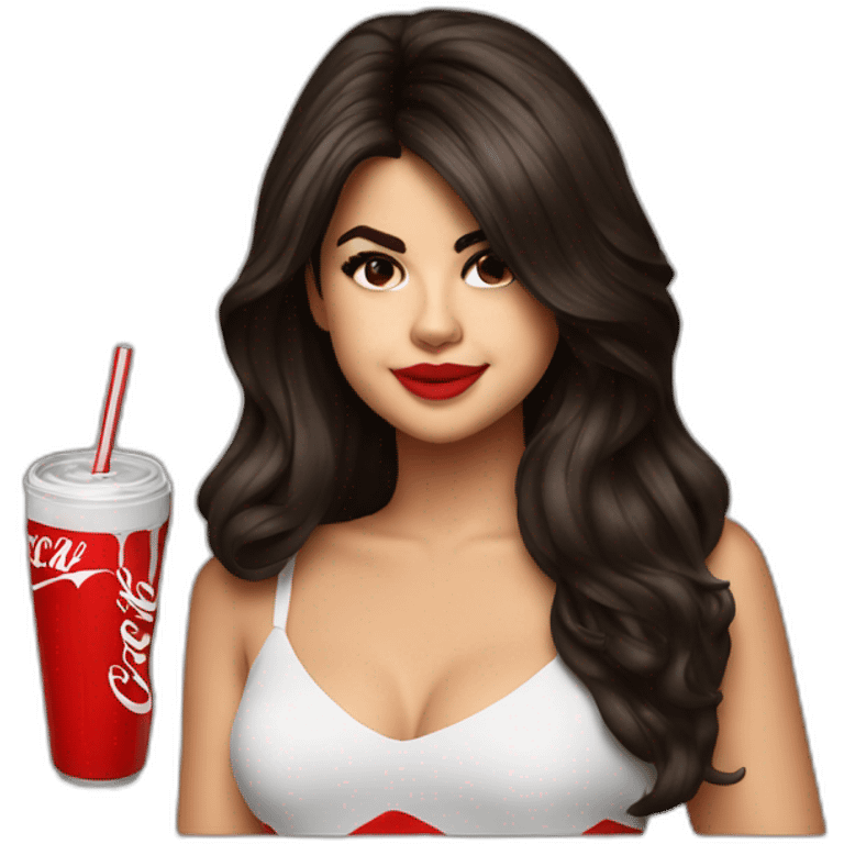 selena gomez drinking coke emoji