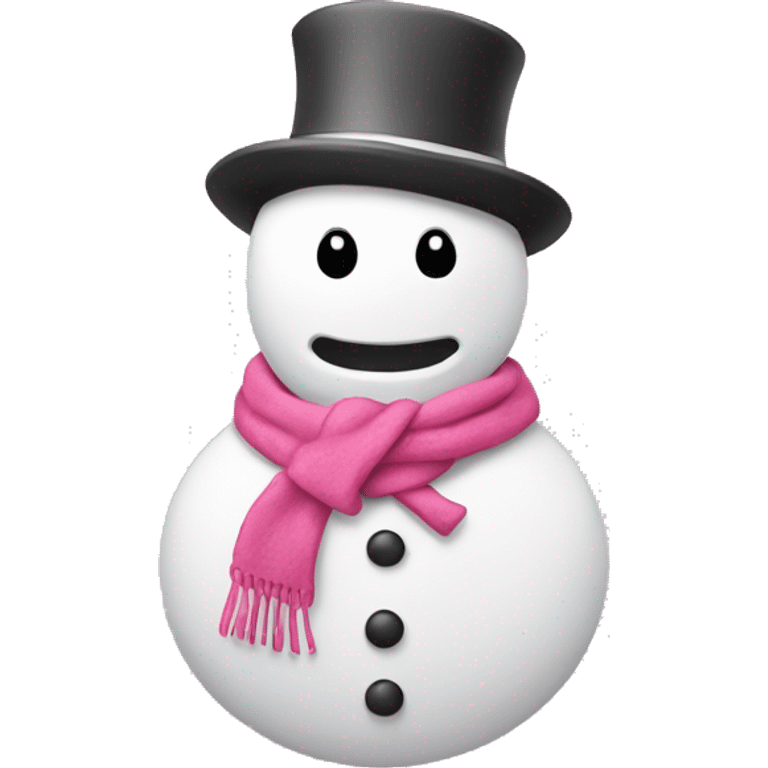 Schneemann mit rosa Schal  emoji