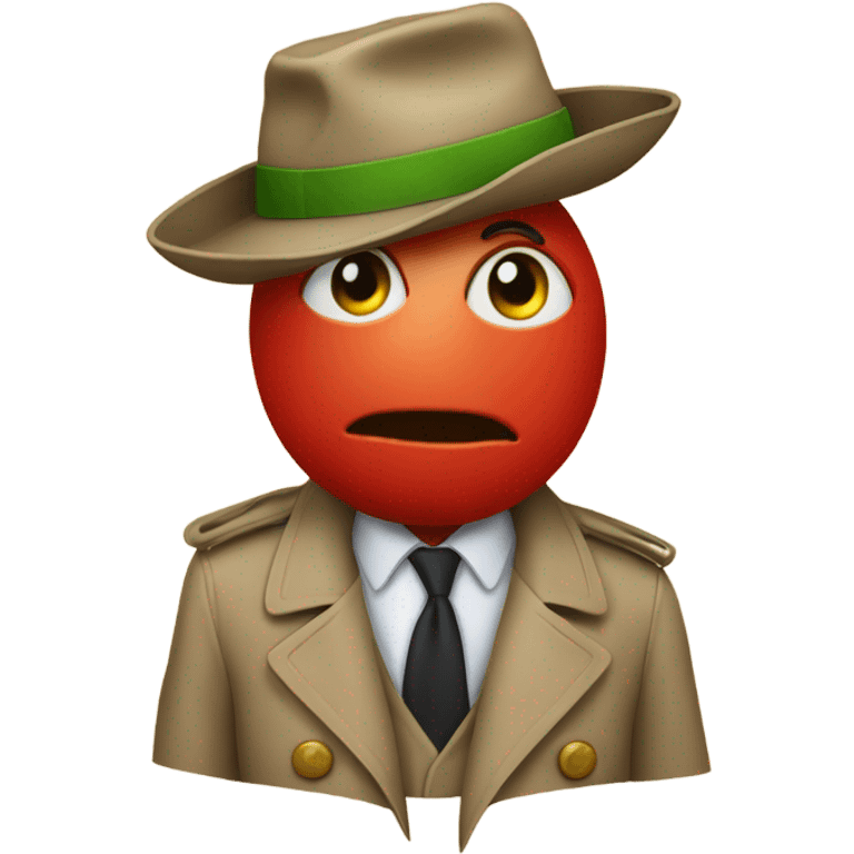 Tomato wearing trenchcoat  emoji