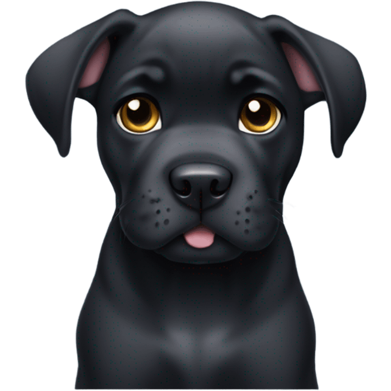 black cane corso puppy with pointed ears emoji