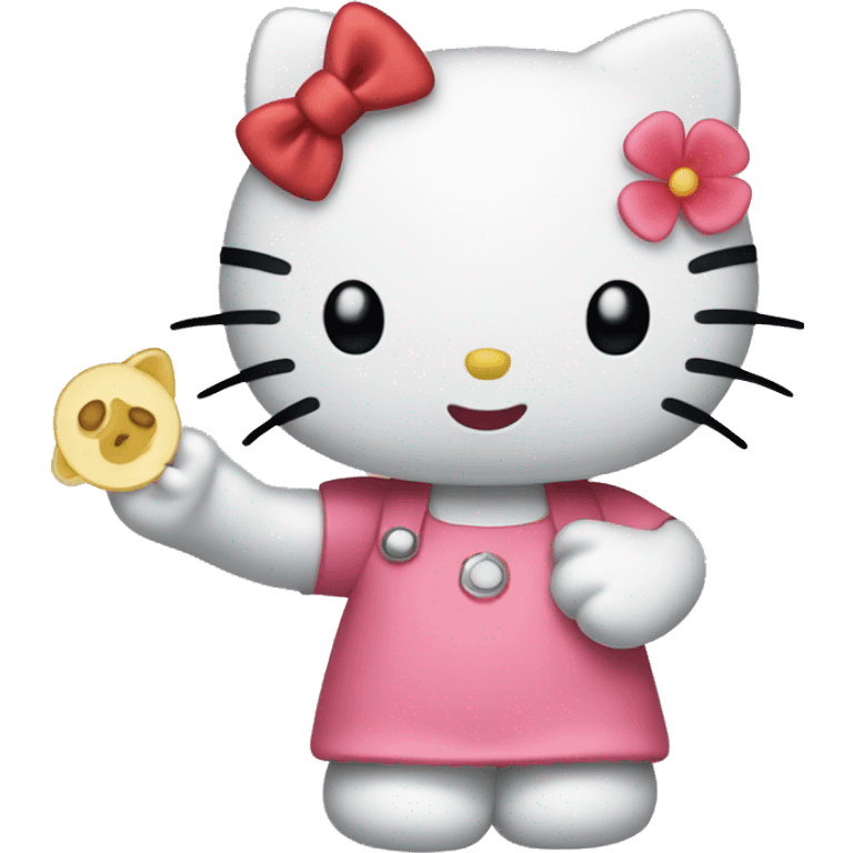 Hello kitty saying Muchas Gracias  emoji