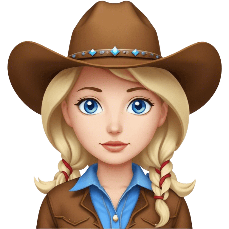 Cowgirl blue eyes emoji