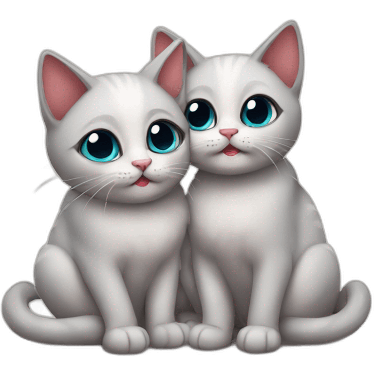 Gatos enamorados  emoji