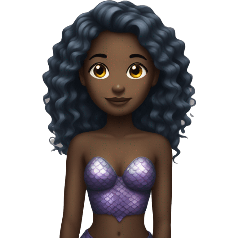 black girl mermaid emoji