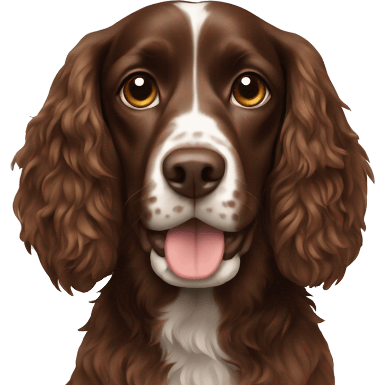 Brown Britany spaniel emoji