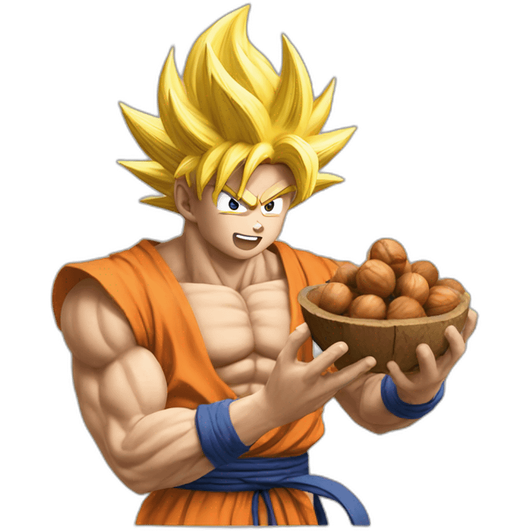 goku holding nuts emoji